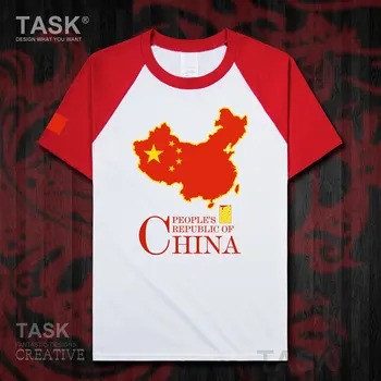 Lidová Republika Čína CHN Pekingu pánské t shirt Topy bavlna Krátký rukáv oblečení mikina národní mapa sportovní ležérní 50