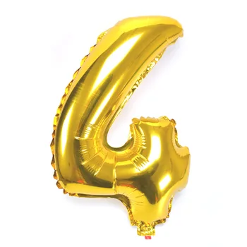 50ks 40 palcový zlaté stříbrné svatební digitální balónky 0-9 narozeniny banket večírek zdobené balón