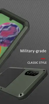360 Úplný Ochranný Nárazuvzdorný brnění telefon Pouzdro pro Samsung Galaxy A51 A71 A50 A70S A90 5G A40S A30S Kovové Hliníkové Nárazník Kryt