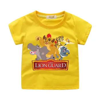Děti Karikatura Lví Král Stráž Simba Print T-košile, Oblečení Batole Děti Letní Krátký Rukáv Trička Chlapci Dívky Topy