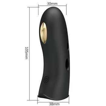 18K Zlato Prst, Vibrátor Elektrický Šok Funkci Klitorisu Anální Stimulaci G-Spot Masáž Sex Hračky pro Muže, Ženy 7 Frekvence