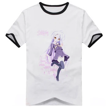 Nové horké ŽÁDNÁ HRA ŽÁDNÝ ŽIVOT anime tričko Imanity Sora Shiro Unisex Ležérní Krátký Rukáv Tričko roztomilé Tričko tisk