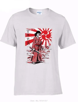 Nové Pánské Jarní Letní Krátký Rukáv Ležérní Karikatura Tisk Krátký Rukáv T Tričko Japonsku Samuraj Musashi Tričko