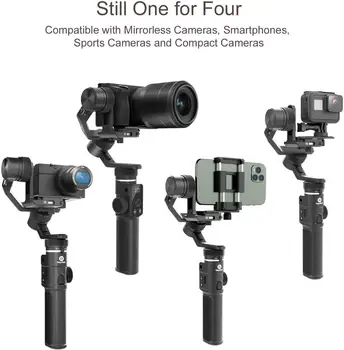 Používá Feiyu G6 MAX 3 Osy Splash-Proof Ruční Gimbal Stabilizátor pro GoPro Akční Kamery/telefony/Mirrorless Kamery/Kapesní Fotoaparát