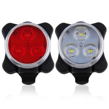 1Set Kolo 3 LED Hlavy Přední, Zadní Ocas Světlo, 4 Režimy Dobíjecí USB LED Cyklistika Světlo Svítilna S Mount Cyklistické Doplňky