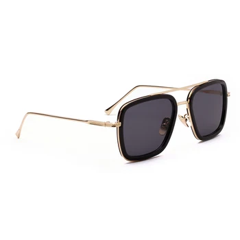 Peekaboo muži náměstí sluneční brýle kovu zlaté černé klasické mužské sluneční brýle pro ženy uv400 letní doplňky, dárky hot prodej