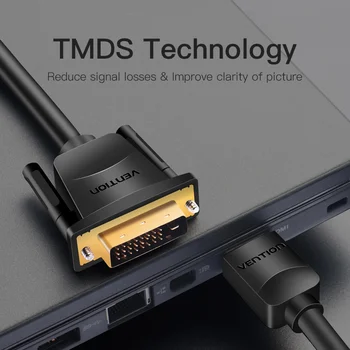 Intervence HDMI na DVI Kabel 1m 2m 3m 5m DVI-D 24+1 Pin, Podpora 1080P 3D Kabel High Speed HDMI pro LCD DVD HDTV XBOX, Projektor, PS3