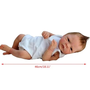2021 Nové 18inch Reborn Baby Panenky Ručně vyráběné Novorozence Doll Full Silikonové Tělo Panenky