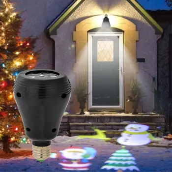 E27/EU/USA, Vánoční, Vzor, LED Laser Projektor Barevné Rotující Fázi Lampa Projektoru Žárovka pro KTV Party Svatební Bar Domácí Dekor