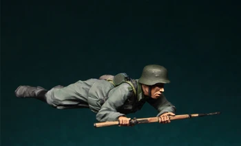 1/35 Pryskyřice Obrázek Model Kit druhé světové VÁLKY německá Pěchota v akci-070 v rozloženém stavu bez nátěru Top