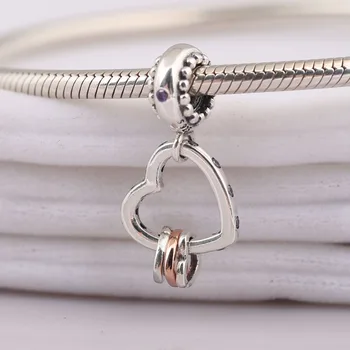 S925 Přívěsek DIY Šperky Srdce Nejdůležitějsí Houpat Kouzlo pro Ženy Lady náramek Náramek