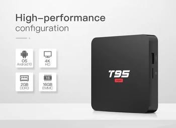 T95 Super Android 10.0 TV Box 2GB 16GB Allwinner H3 Quad Core 4K HDR 2.4 G Wifi