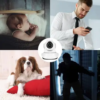Domácí Kamera 1080P IP Smart Vnitřní IP Kamera, HD Noční Vidění AI Lidské Detekce /Detekce Pohybu pro Domácí /Kancelářské Bezpečnosti