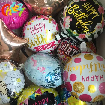 7 ks 18 palcový Šťastné narozeniny Kola helium fóliové balónky děti, dospělé, narozeninové party dekorace dodávky miminko, děti, hračky
