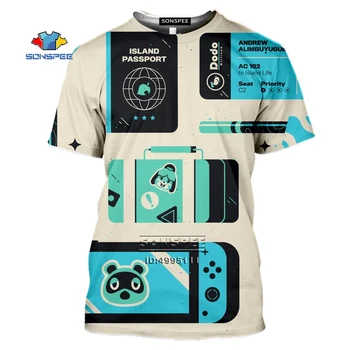 Hot Hra Animal Crossing New Horizons Pánské T-shirt Kreslený T košile Letní Ležérní Harajuku Tričko 3D Tisk Streetwear Topy
