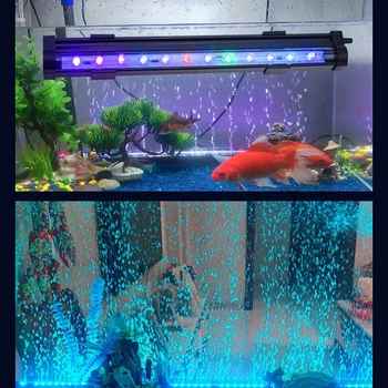 Akvarijní Osvětlení 15-45CM Fish Tank LED Bublina Světla, Potápěčské Světla, Vodotěsné pásky Lampa EU Plug Barevné Ryby Nádrž Světla