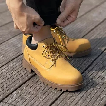 Xiaomi mijia vysoce kvalitní muži první vrstva kůže vojenské vítr nástrojové boty 3cm zesílení paty pánské boty inteligentní domácnost