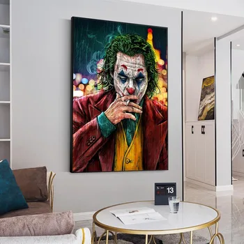 Komiks Joker Plátno Obraz Filmová Hvězda, Joker, Plakáty a Tisků, Nástěnné Obrázky pro Obývací Pokoj Moderní Ložnice Zeď Dekor Obraz