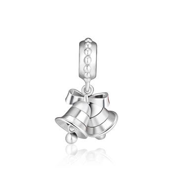 Hodí se pro Pandora Kouzlo Náramky Slavnostní Zvony Korálky 925 Sterling-Stříbra-Šperky Doprava Zdarma