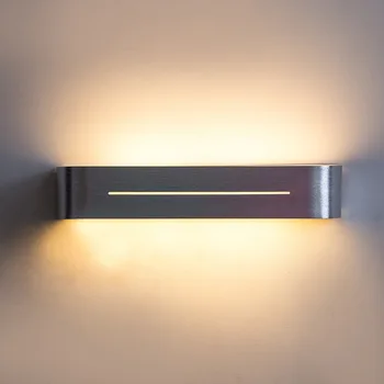 Moderní Chromový Povrch Broušený Panel z Hliníkové Slitiny 5050 LED nástěnného Svícnu Ložnice Lůžka, Zrcadlo, Lampa Make-up Nástěnné Svítidlo