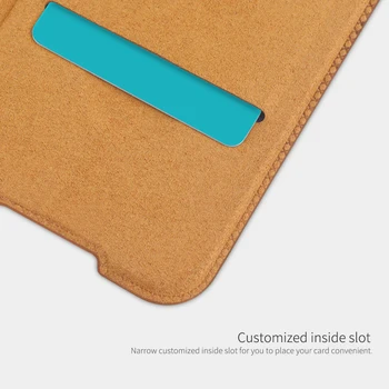 Pro Xiaomi Redmi Note 8 Pro Pouzdro Nillkin Qin PU Kožené Flip pouzdra Kryt Pro Xiaomi Redmi Note 8 Pro Flip Pouzdro S Kartou Bag