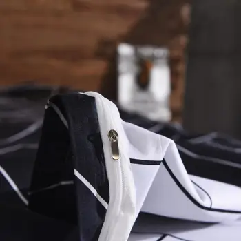 Domácí Textil geometrické Ložní Soupravy černé Nordic styl ložní prádlo jednoduchý Peřinu sady Deka kryt Queen king size luxusní
