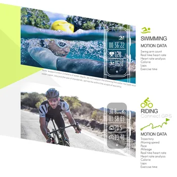 Potápění S908 GPS Smart Band Náramek Hodinky IP68 Vodotěsné Smartband Monitor Srdečního tepu, Výškoměr, nadmořská Výška Plavání Běh Sport