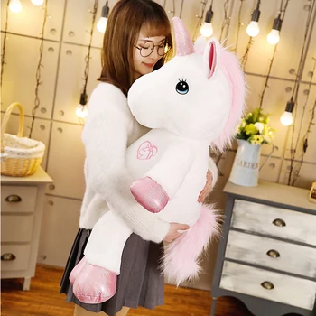 2019 Nové Sedí Pink Unicorn Plyšové Panenky Kawaii Měkké Zvíře Unicorn Plyšové Hračky pro Děti, Gauč Polštáře, Děti, Vánoční Dárek