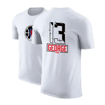 Basketbal allstar přehrávač T-shirt volné yardů krátký rukáv bavlna sportovní pánské basketbalové Hip hop styl dpoy značky