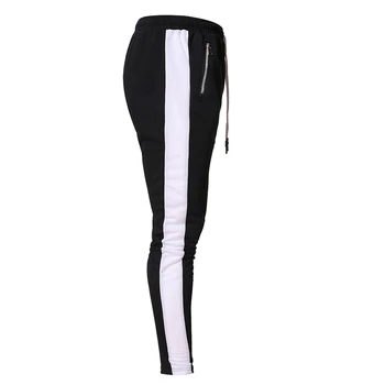 2020 Podzimní Pánské High Street Zip Pruhované Tepláky Mužské Ležérní Sportovní Běžce Kalhoty Hip Hop Kalhoty Streetwear S-2XL