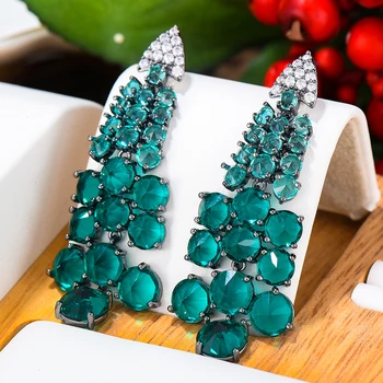 Missvikki Nové Itálie Bohemia Romantické Šumivé Crystal Náušnice pro Ženy Jemné Šperky Full CZ Nové Šperky Příslušenství