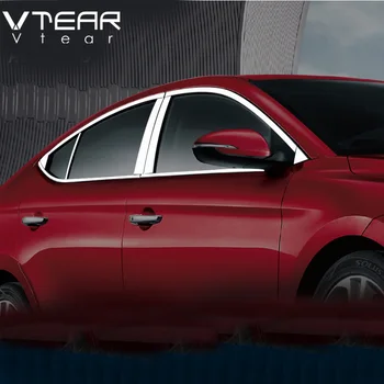 Vtear Pro Hyundai Elantra okna trim kryt dekorace Exteriéru z Nerezové oceli auto-styling výrobky, příslušenství, Chrom 2017