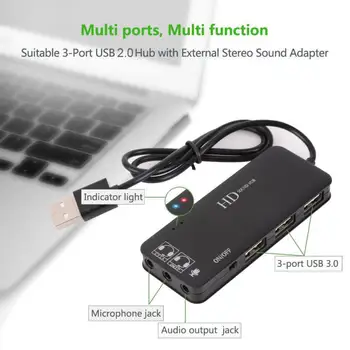 Ugreen USB Zvukové Karty, Externí 3.5 mm Mikrofon Audio Adaptér pro PS4 Headset PC