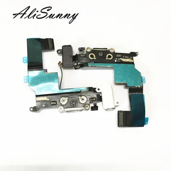 AliSunny 10ks Nabíjení flex Kabel pro iPhone 5S USB Dock Konektor Portu Nabíječky Náhradní Díly