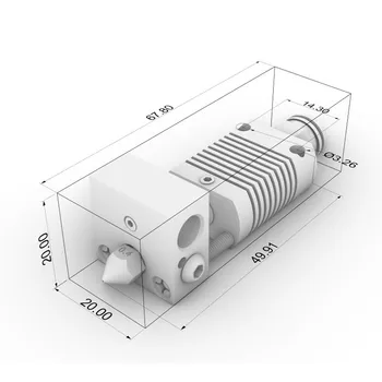 24V Grafu Extrudér Vytlačovací Hlavy Kit 1,75 mm spotřební materiál pro 3D Tiskárny, Díly pro Anet ET4 3D Tiskárny