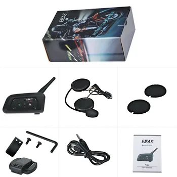 EJEAS V6 Pro Motocykl Bluetooth Helmy Intercom Communicator 850mAh Moto Sluchátka S Mikrofonem 1200m Interphone Pro 6 Jezdců