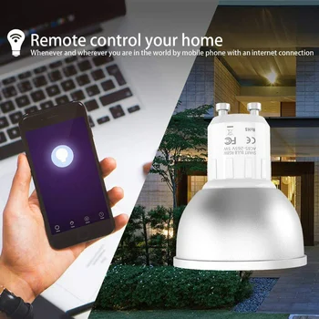 Wifi Inteligentní LED Žárovky GU10 APLIKACE Dálkové Ovládání Spínač Stmívatelné Kompatibilní s Amazon Alexa/Google Asistent/IFTTT