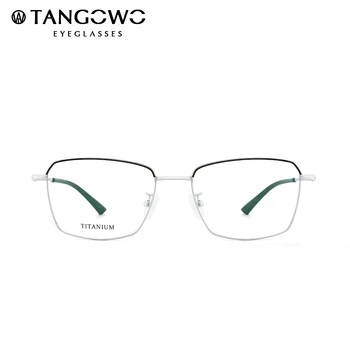 TANGOWO Muže Optické Brýle Rám Titan Rám Mužské Krátkozrakost Vintage Náměstí Módní Brýle, Pánské dioptrické Brýle Rámy
