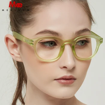 Meeshow Brýle na Čtení Muži Ženy Brýle Retro Módní francouzský Styl Brýlí Lesebrillen s Dioptrie 0 +1.0 +1.5 +2.0 ZELENÁ