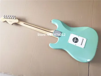 Čína kytaru továrně přizpůsobené 2020 nová zelená javor hmatník elektrická kytara doručení zdarma