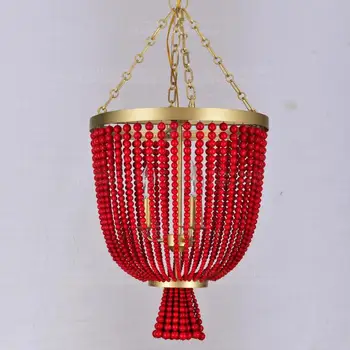 Červené Tyrkysové přívěsek světle zlaté nordic domácí dekorace, závěsné svítidlo american francouzské závěsná lampa kuchyň, ložnice, jídelny