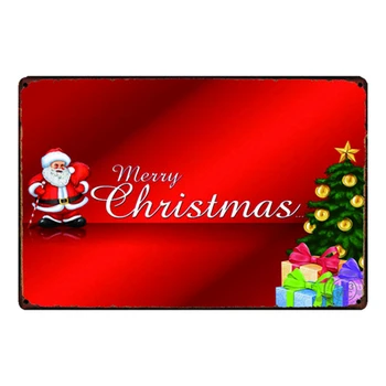 [ Mike86 ] Veselé Vánoce Santa Claus plechová cedule Home Store Farmě Dekor Vinage shabby chic Zdi Plakát Umění 20*30 CM FG-261