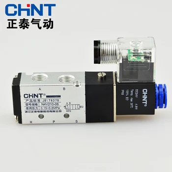 Původní CHNT pneumatické 4v210-08 2 Pozice 5 Port elektromagnetického ventilu 24V 220V N4V210-08