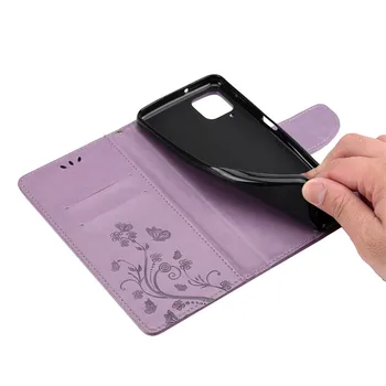 Flip Kožená Peněženka Pouzdro Pro Samsung Galaxy A12 Případě Magnetické Flower Book Cover Pro Samsung Galaxy A12 Kryt Telefonu Taška