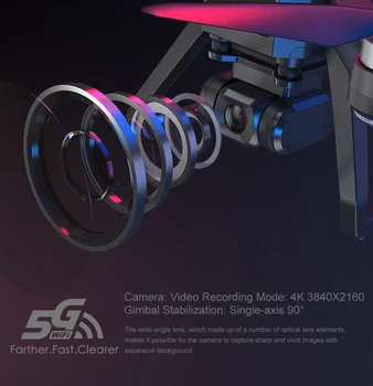B20 RC Drony Drone S HD Kamerou 4K 5G WIFI Elektronická stabilizace obrazu GPS Kvadrokoptéra Střídavý Profesionální VS SG906 PRO2