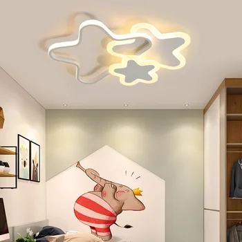 Bílá Led Lustr Světlo Pro dětský pokoj Ložnice Plafond Akryl Osvětlení, Nová Moderní Svítidla Lampadario Svítidlo Listry