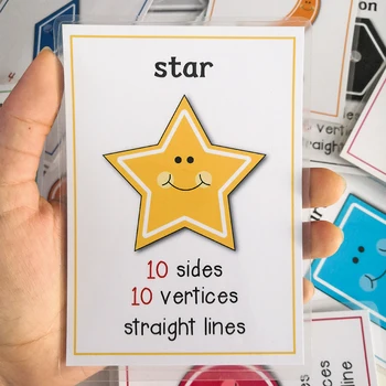 14PCS Tvar anglických Slov Pocket Flash Karty Brzy Začít Vzdělávací Učit se Kartičky KidsToys Homeschool Dodávky Vzdělávací