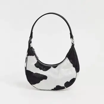 Nový britský módní taška mini kráva vzor kabelka 2020 Jarní luxusní slavné značky single taška přes rameno bolsos elegantes de mujer