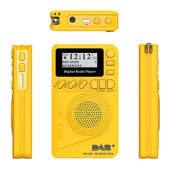 Kapesní Dab-Digitální Rádio 87.5-108Mhz Mini Dab+ Digitální Rádio s Mp3 Přehrávač, Fm Rádio Lcd Displej a Reproduktor