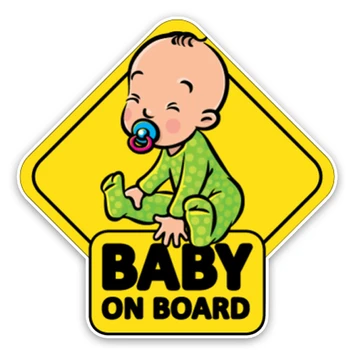Dawasaru Krásné Cartoon Baby na Palubě Barevné Auto Samolepky, Obtisky Vodotěsné Laptop Suticase Auto Dekorace, PVC,14 cm*14cm